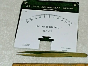 4 1/2 inch Electronic Meter Face for DC Microamperes by Knight - Picture 1 of 2