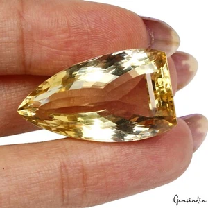 35.20 Ct. Natural Citrine Fancy Faceted Cut Loose AAA Quality Brazilian Gemstone - Picture 1 of 7