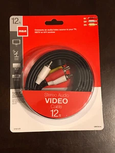 RCA Audio Video Source Jacks Cable 12 Ft - Picture 1 of 2