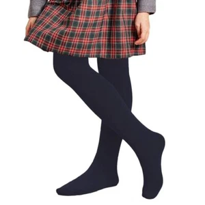 2 Pack Kids Girls School Dress Cotton Tights 6-8 Years Navy Blue Size 8 - Picture 1 of 8