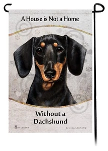 Black and Tan Dachshund Garden Flag - Picture 1 of 1