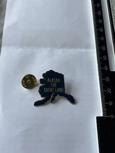 Vintage Canadian Souvenir Badge Brooch Alaska The Great Land travel retro - Picture 1 of 4