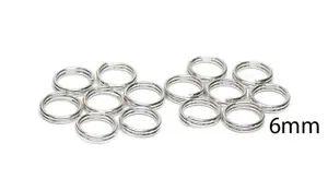 STERLING SILVER 14X 6MM SPLIT RINGS FOR ALL CHARM BRACELETS 925 - Picture 1 of 1