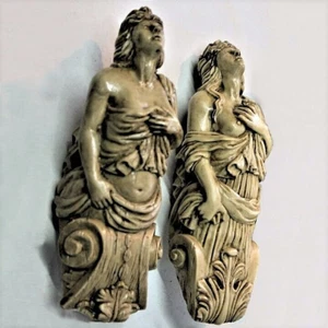 2 NAUTICAL MARINE FIGUREHEAD BUSTS  STATUES SHIP SAILBOAT SEA BOAT SAILOR pirate - Picture 1 of 24