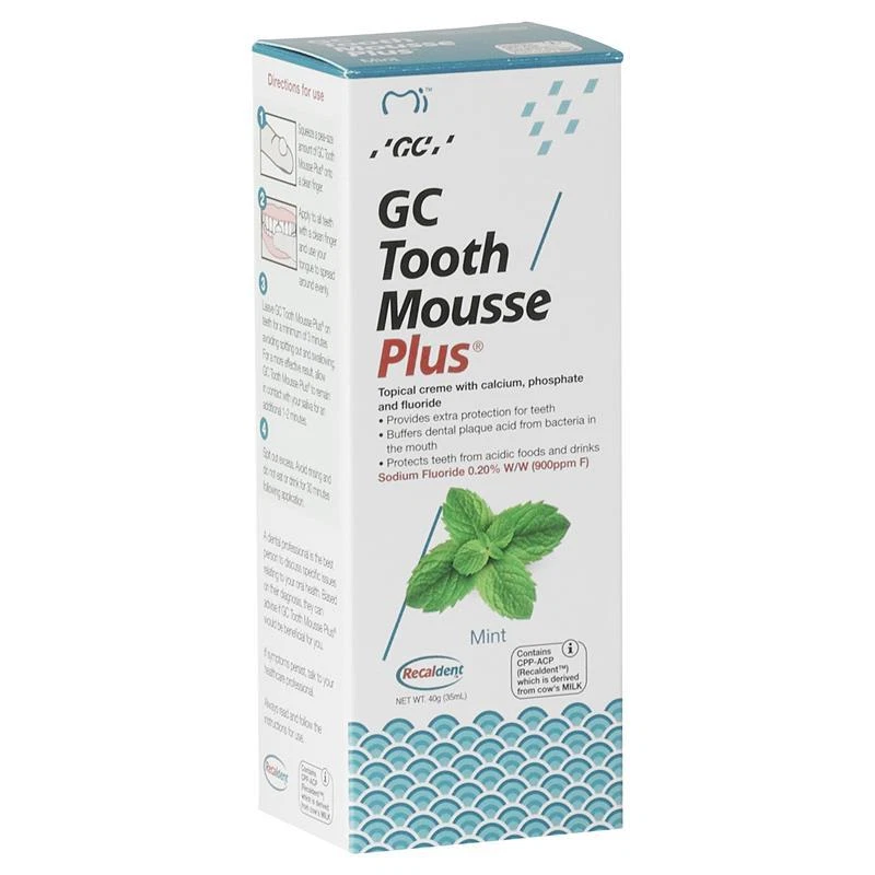 GC Tooth Mousse Plus 40g - MINT Topical Creme Extra Protection Dental Plaque