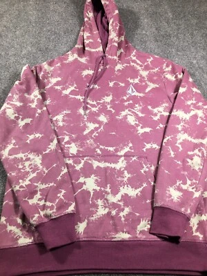 Sudadera con Capucha Volcom Para Hombre L Púrpura Claro Choque Camuflaje Logo Pullover Cordón Foto 1 de 4
