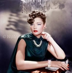 American celebrity Hollywood actress  Gene Tierney   8X10 PUBLICITY PHOTO - Picture 1 of 1