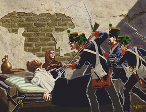 THE ALAMO THE DEATH OF JIM BOWIE ART PRINT - Picture 1 of 1