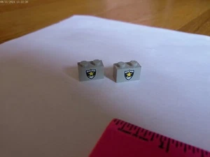 LEGO Police yellow Star Badge Bricks Lot of 2 Replacement Piece Part FREE SHIP - Picture 1 of 7
