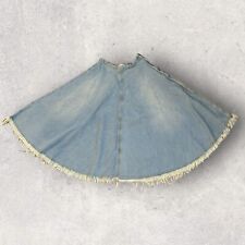 Rachel Comey Buckeye Frayed Denim Skirt Size 6 S Blue Jean Western 27” Waist