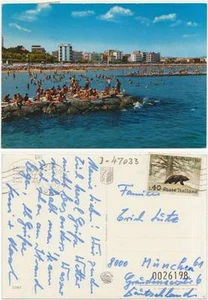 CATTOLICA - ALBERGHI E SPIAGGIA (RIMINI) 40 LIRE 1967 ISOLATO PER GERMANIA - Bild 1 von 1