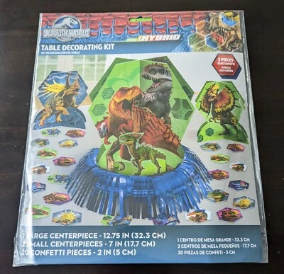 Jurassic World Kids Birthday Party Table Decorating Dinosaur Decoration Kit NWT - Image 1 of 2