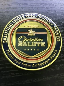 Operation Iraqi Freedom Anheuser-Busch Operation Salute Challange Coin #323768 - Picture 1 of 3