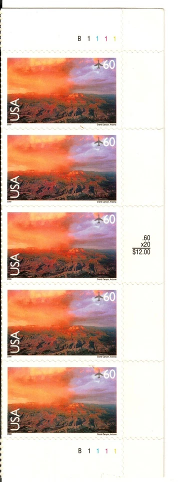 Scott C135 60¢ Grand Canyon 5 Stamps MNH Free shipping in USA!! - Image 1 of 1