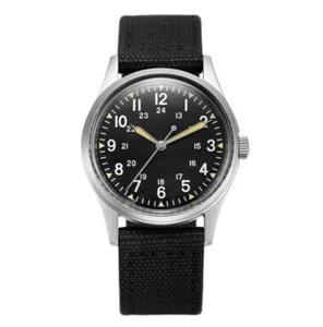 Praesidus Jungle Field Mekka-Quarz Stahl schwarz Stoff Militär Herrenuhr - Bild 1 von 7