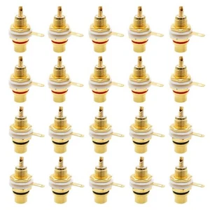 Conector Jack Enchufe Chasis Montaje en Panel Fono RCA Hembra Chapado en Oro -... - Imagen 1 de 7
