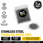 1 lb Stainless Steel Tumbling Media Pins - 0.047" Diameter, 0.255" Length