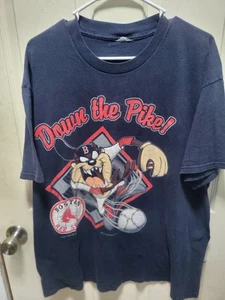Camisa De Colección Años 90 Looney Tunes Tasmanian Devil TAZ MLB Boston Red Sox XLNo etiqueta - Imagen 1 de 8