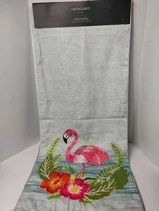 Cynthia Rowley Flamingo Ende Hicole Hiller / 2 strukturierte Tischläufer 16 "X 72" - Bild 1 von 11
