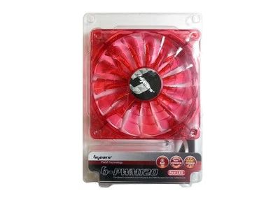 120mm High Performance PWM Technology Fan Translucent Red 2ball Cooling - Image 1 of 3