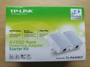 TP-Link AV500 Nano Powerline Adapter Starter Kit Model #TL-PA411KIT GEBRAUCHT - Bild 1 von 6