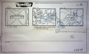 RoboCop Alpha Commando Production 1998 Hand Drawn Storyboard Orion Pictures - Picture 1 of 2