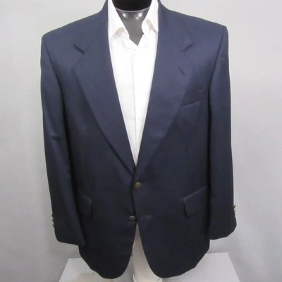 Abrigo deportivo Oscar De La Renta clásico azul 42S 100 % lana para hombre Foto 1 de 4