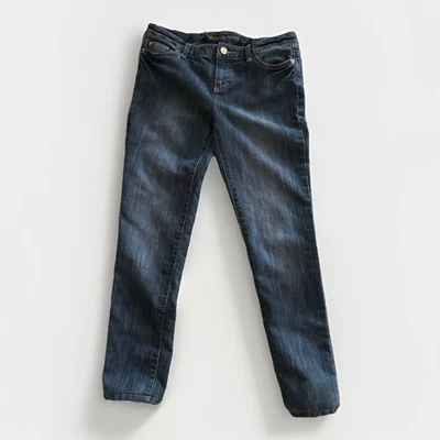 Pantalones de mezclilla ajustados para mujer Michael Kors azul lavado oscuro talla 4 usados buenos Foto 1 de 4