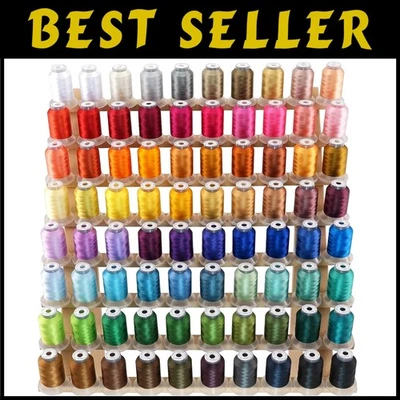 Colorful Polyester Embroidery Machine Thread Set - 80 Spools - Image 1 of 4