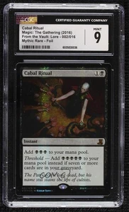 2016 Magic: The Gathering - From Vault: Lore Foil Cabal Ritual CGC 9 Mint 0g9 - Picture 1 of 3
