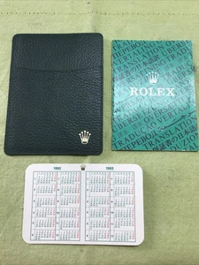 Cartera Rolex vintage/soporte de papel; folleto de traducción; juego de calendario 1992-1993 - Imagen 1 de 8