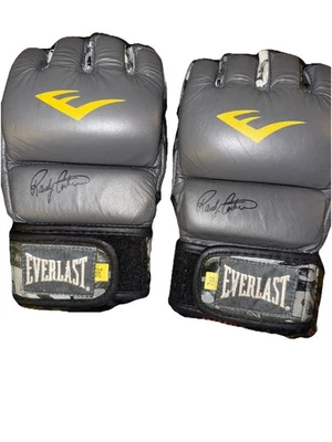 Guantes de entrenamiento MMA Everlast Advanced 7 onzas L/XL firmados por Randy Couture Foto 1 de 4