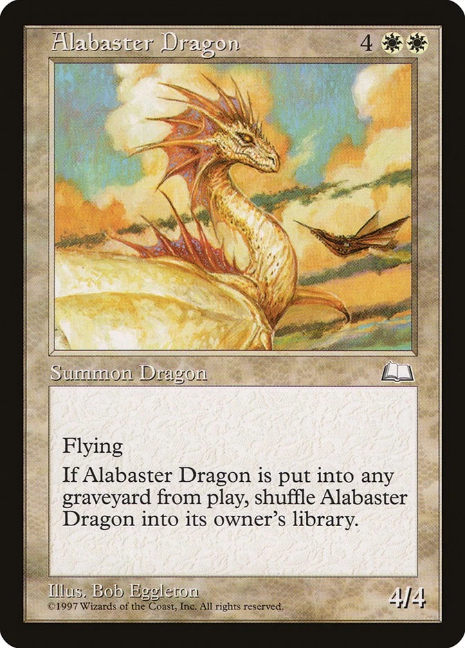 MTG Alabaster Dragon  - Weatherlight #2 - Image 1 of 1