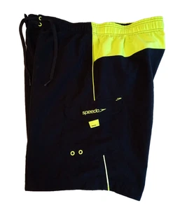 Men's SPEEDO black mesh lined drawstring board/swim shorts with pockets size XL - Picture 1 of 4