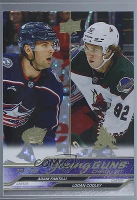 2023 Extended Series Speckled Rainbow Foil Adam Fantilli Logan Cooley Rookie RC - Image 1 of 2