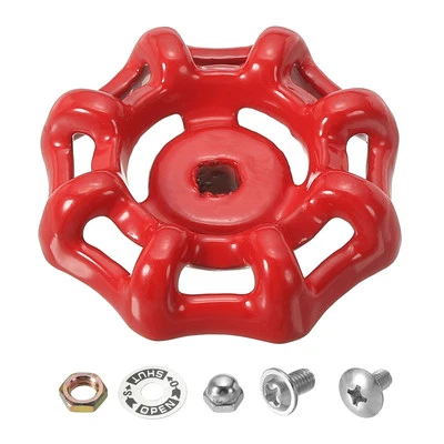 Outdoor Faucet Handle, Water Spigot Handle, Square Size 5x5mm, Wheel OD 61mm,Red - Image 1 of 4