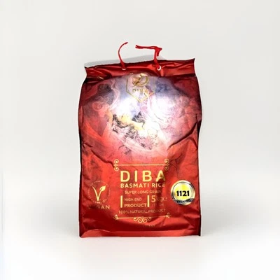 DIBA Basmati Reis 1121 Steamed / Basmati Pirinji 5kg (3,99 €/KG) **SONDERPREIS** - Bild 1 von 3