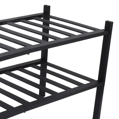 2 Tier Shoe Rack Stackable Waterproof Prevent Deformation Bamboo Shoe Rack - Image 1 of 4
