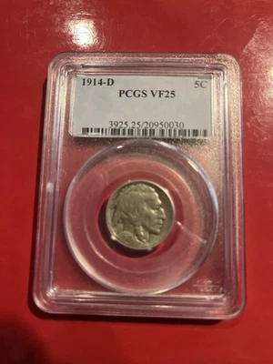 Buffalo Nickel 1914 D. PCGS VF 25 - Image 1 of 4