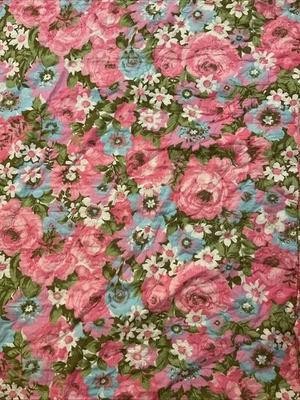 Colcha De Colección Años 60 70 Mod Flower Power Colcha Manta Doble MCM Abuela Foto 1 de 4