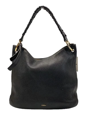 FURLA Handbag Leather BLK Solid Color - Image 1 of 4
