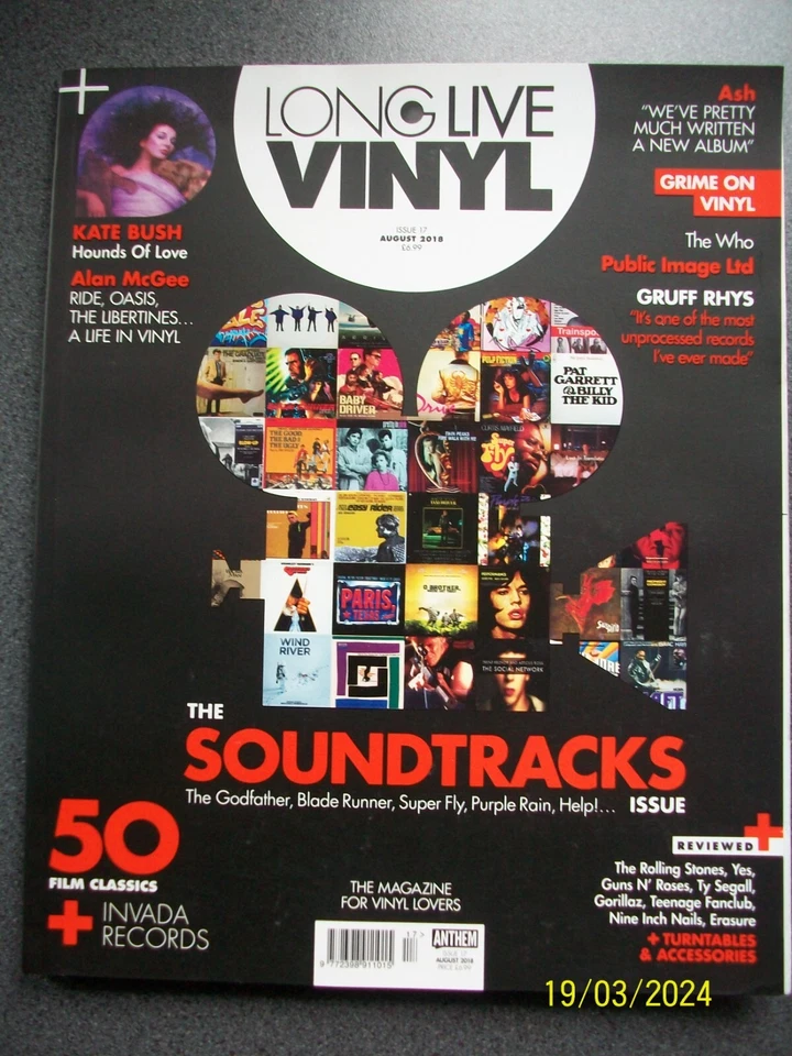 Long Live Vinyl Magazine Issue 17 August 2018 The Soundtracks Cover Kate Bush - Image 1 of 1