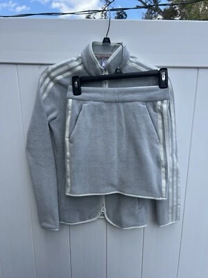 Conjunto de top e skort de lã feminino ADIDAS tênis golfe mangas compridas zíper completo tamanho XS $136 - Imagem 1 de 4