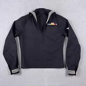 WW2 US Navy Naval Clothing Factory Wool Uniform Jacket Top Vintage Badges - Picture 1 of 14