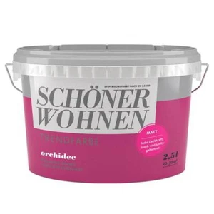 Wandfarbe Trendfarbe Orchidee pink innen matt Schöner Wohnen 2,5L - Bild 1 von 2
