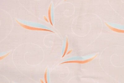 36" x 44" Arctic Kiss by Lecien Orange Blue Leaves with White Vines on Gray - Image 1 of 4