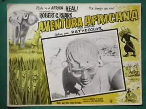 1954 AFRICA ADVENTURE Harry Shelby DOCUMENTARY John Sutton MEXICAN LOBBY CARD 5 - Picture 1 of 1