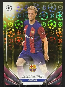FRENKIE DE JONG 2023-24 Topps Competiciones de Clubes UEFA LÁMINA DE ORO STARBALL #166 - Imagen 1 de 2