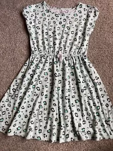 Girls Leopard Print Dress Size 6x jumping beans teal blue animal print - Picture 1 of 4