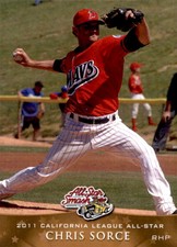 2011 California League All-Stars Grandstand #21 Chris Sorce Pensacola Florida FL